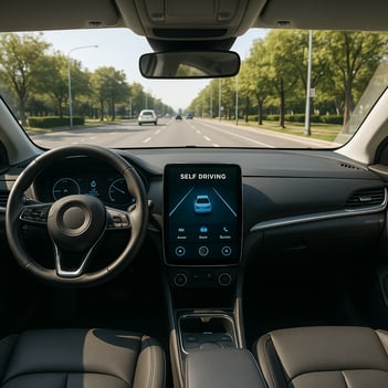 front seat in self driving car